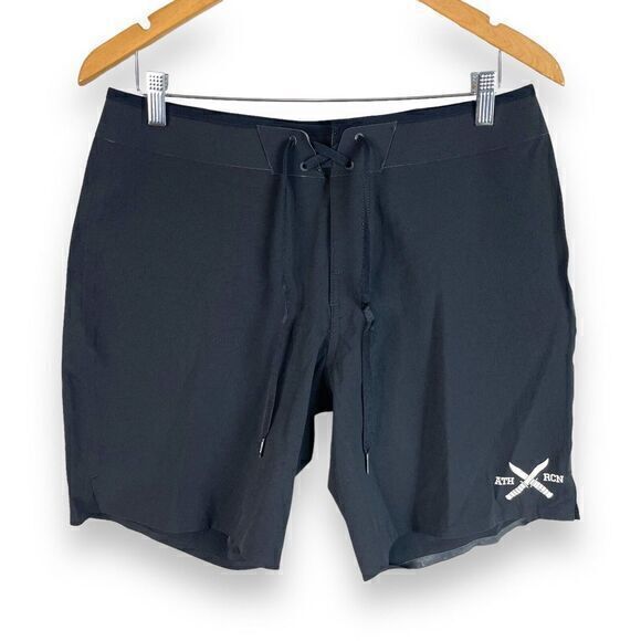 Athletic Recon Fitness Shorts Mens 32 Black Stretch 8.5" inseam MINT‎ - Picture 1 of 4